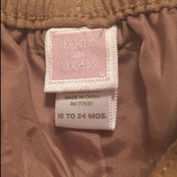 Janie and Jack Faux Suede Riding Club Pants 18-24M - Picture 3 of 3